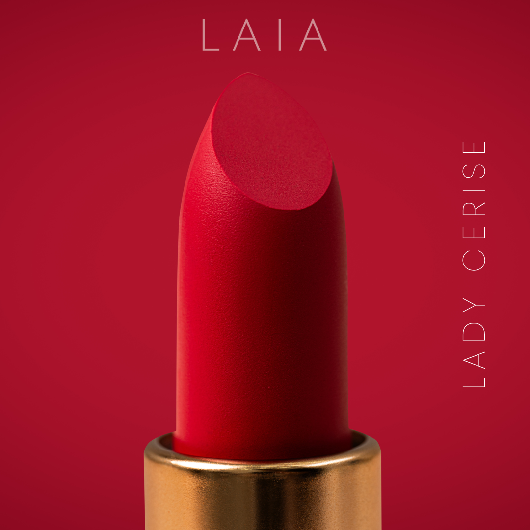 Lady Cerise – Bright Cherry Red Satin Matte Lipstick