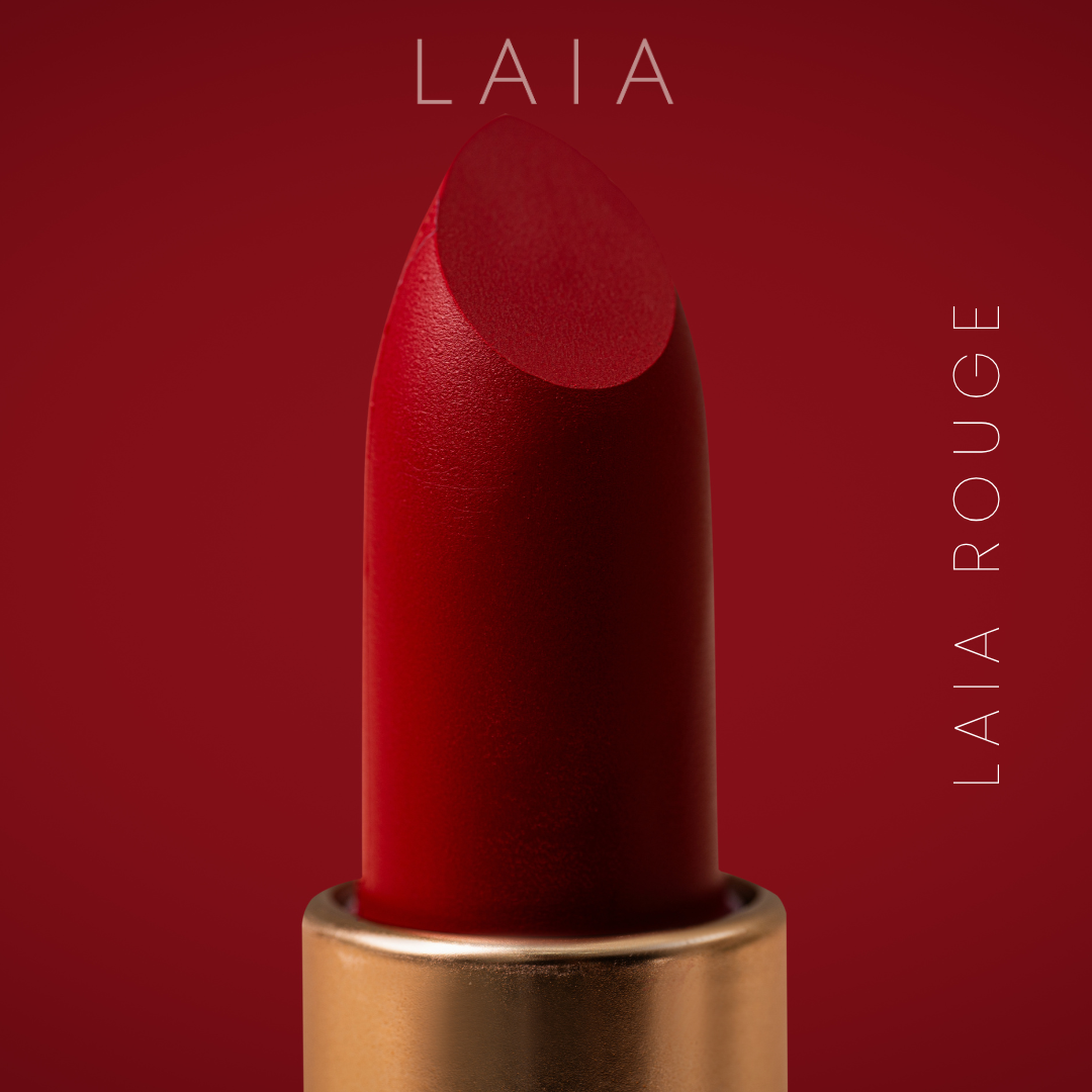 Laia Rouge – Deep Velvety Red Satin Matte Lipstick