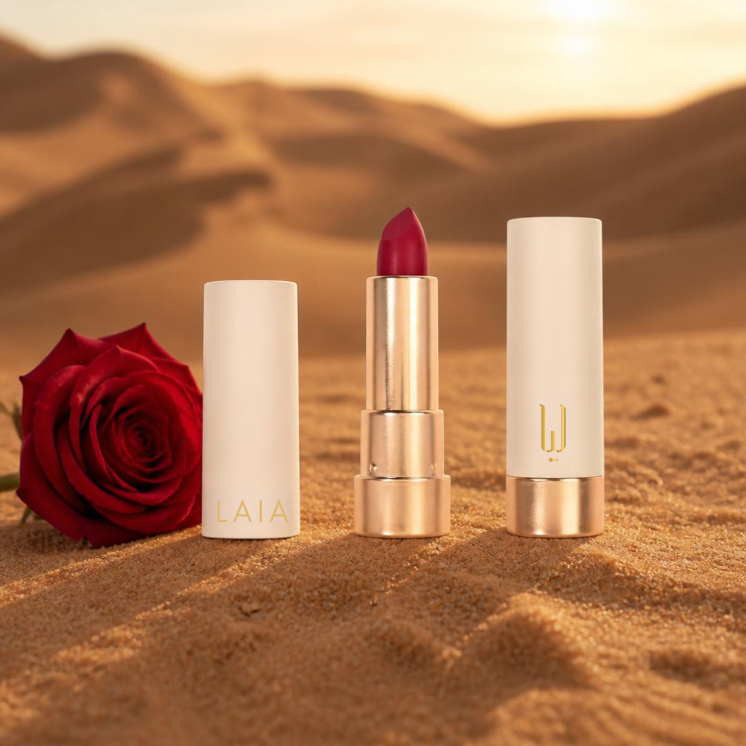 Laia Rouge – Deep Velvety Red Satin Matte Lipstick