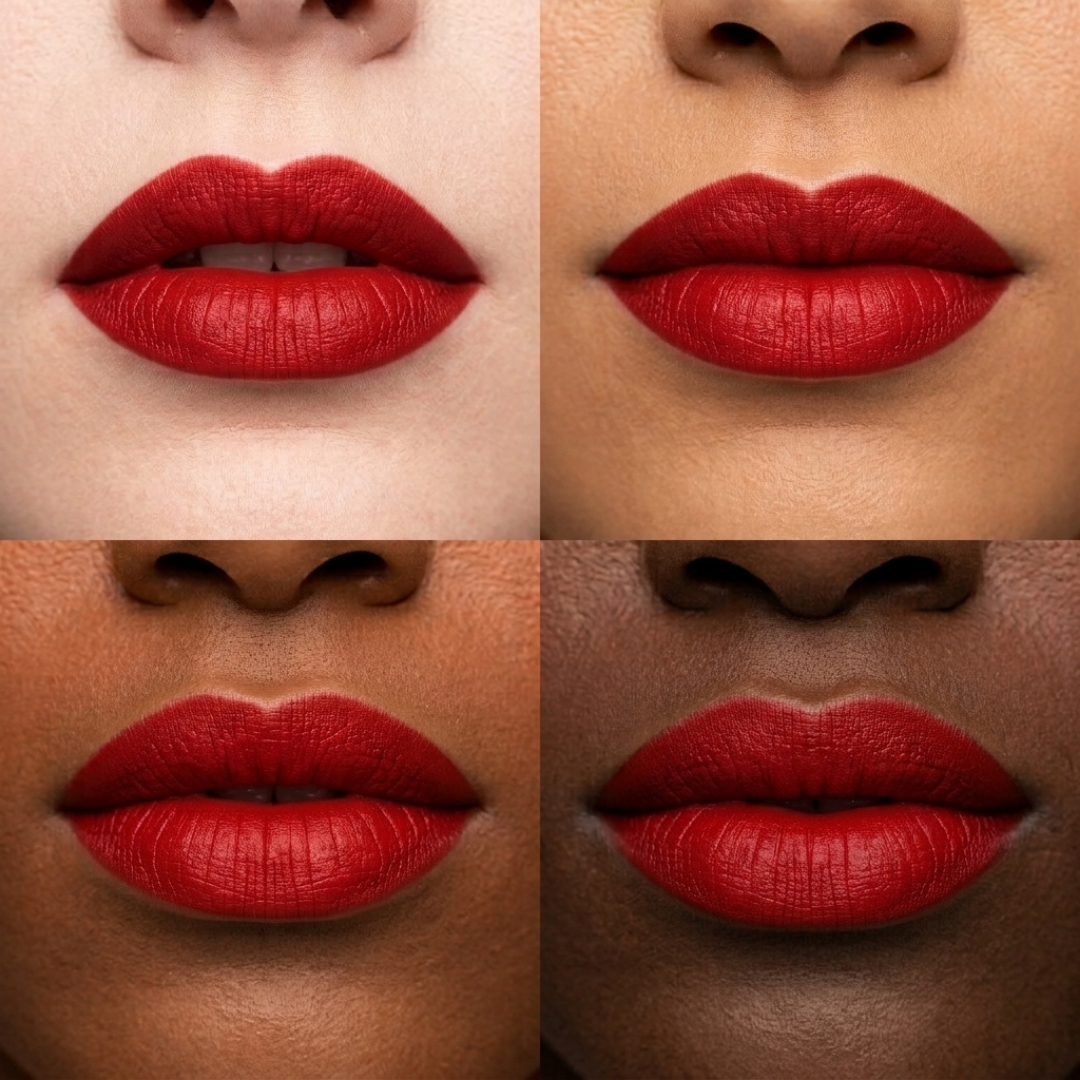 Laia Rouge – Deep Velvety Red Satin Matte Lipstick