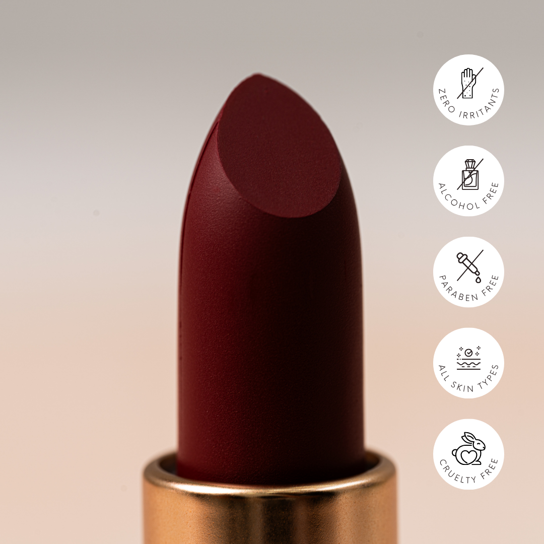 Midnight Oud – Deep Purple Bold Satin Matte Lipstick