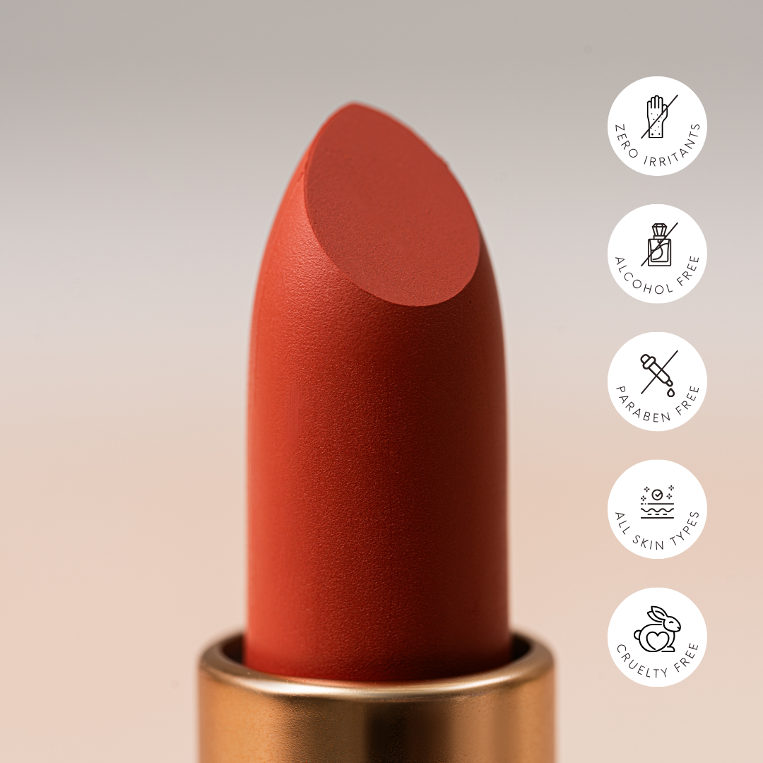 Souk Spice – Warm Brown Red Satin Matte Lipstick
